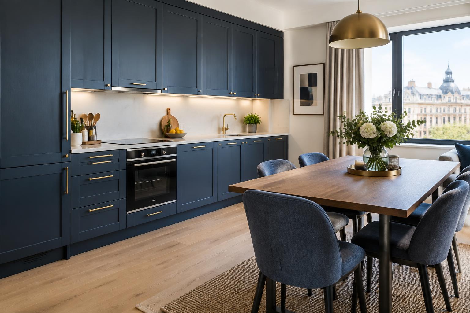 Kitchen in a managed serviced apartment